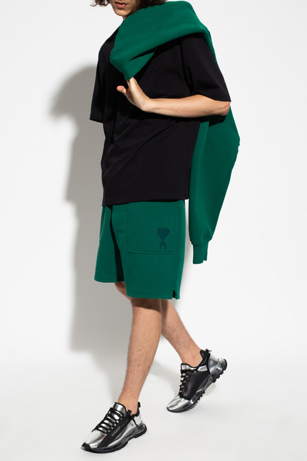 【送料&関税込】Ami Alexandre Mattiussi Shorts In Green Cott Ami Alexandre Mattiussi Shorts with pockets | Men's Clothing